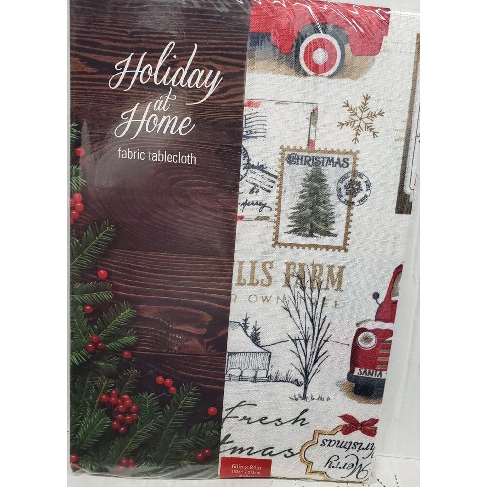 Printed Fabric Tablecloth,60